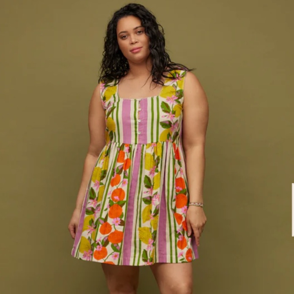 Sage X Clare Santa Barbara Square Neck Mini Dress Size Large